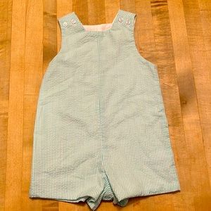 The Bailey Boys Aqua Palm Seersucker Jon Jon 18M